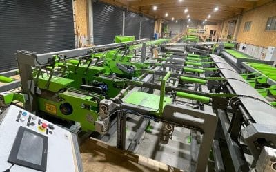 Complete sawing line with horizontal band saw HTZ 1300 PLUS in Corsica, France